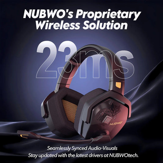 Nubwo G06 Dual-Mode Wireless Gaming Headset – 2.4 GHz + Bluetooth 5.3 – Compatible with PC, PS4, PS5, Switch & Mobile Smart Daily