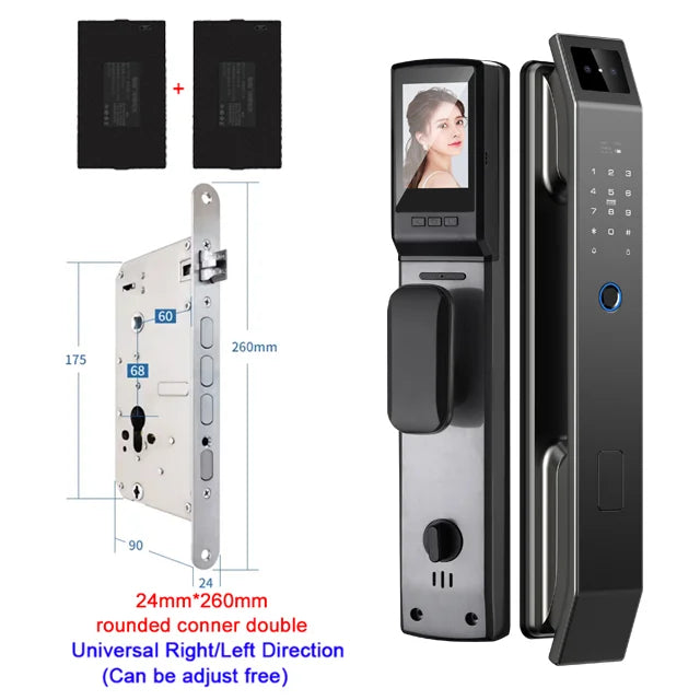 3D Face Recognition Smart Door Lock – Fingerprint, Password & Camera Access Store and you
