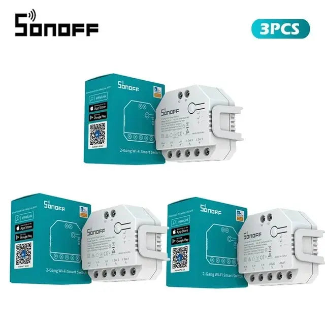 Sonoff Dual R3 2‑Gang Wi‑Fi Curtain Switch – Dual Relay & Power Metering Store and you