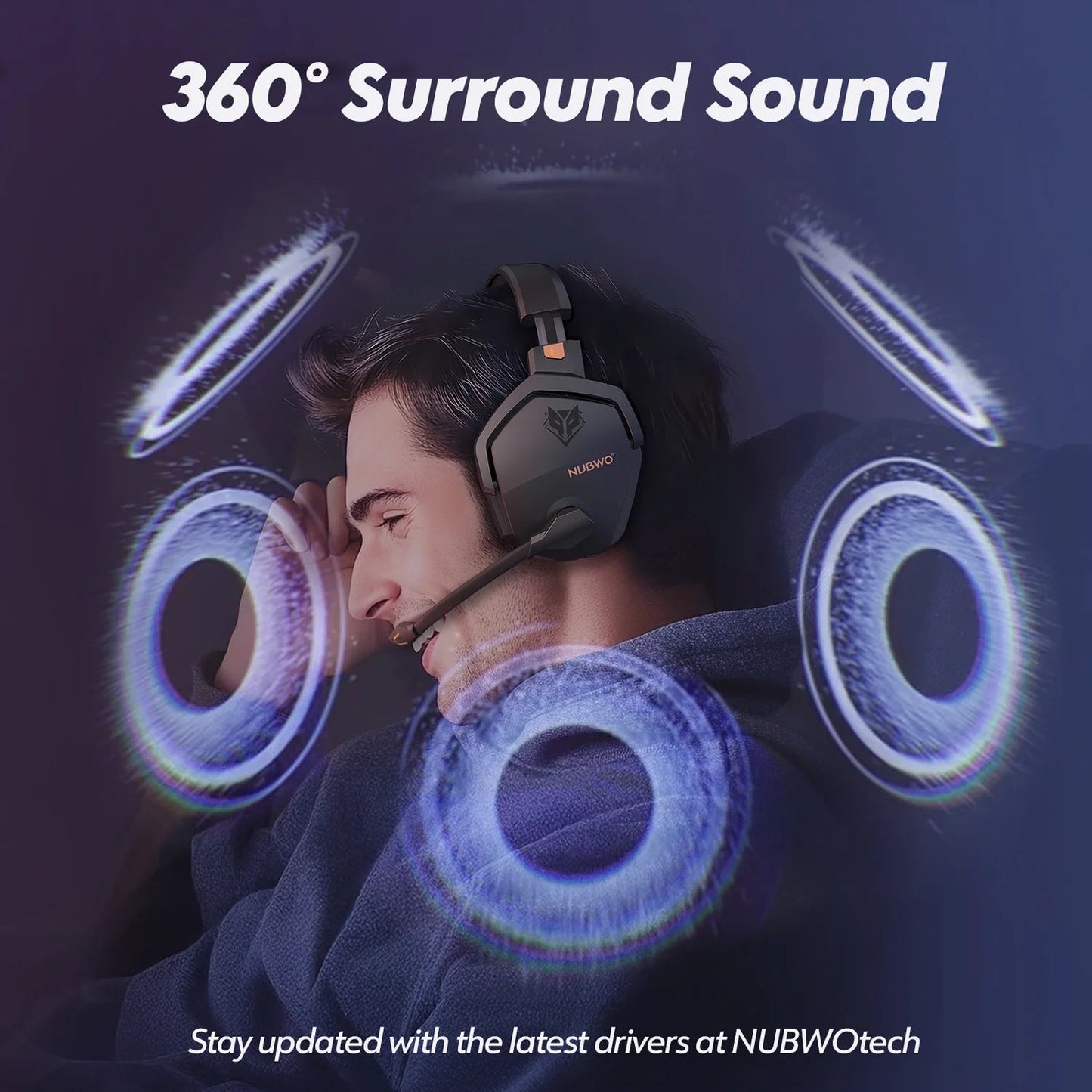 Nubwo G06 Dual-Mode Wireless Gaming Headset – 2.4 GHz + Bluetooth 5.3 – Compatible with PC, PS4, PS5, Switch & Mobile Smart Daily