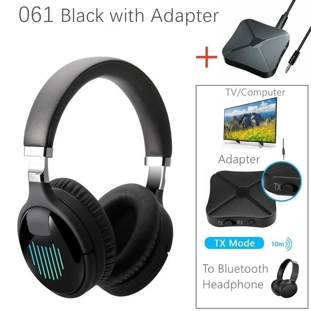 Shoumi Wireless TV Headset – Bluetooth Headphones with Adapter – Compatible with TV, Computer & Mobile Smart Daily
